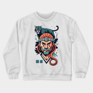 Viking with a black panther Crewneck Sweatshirt